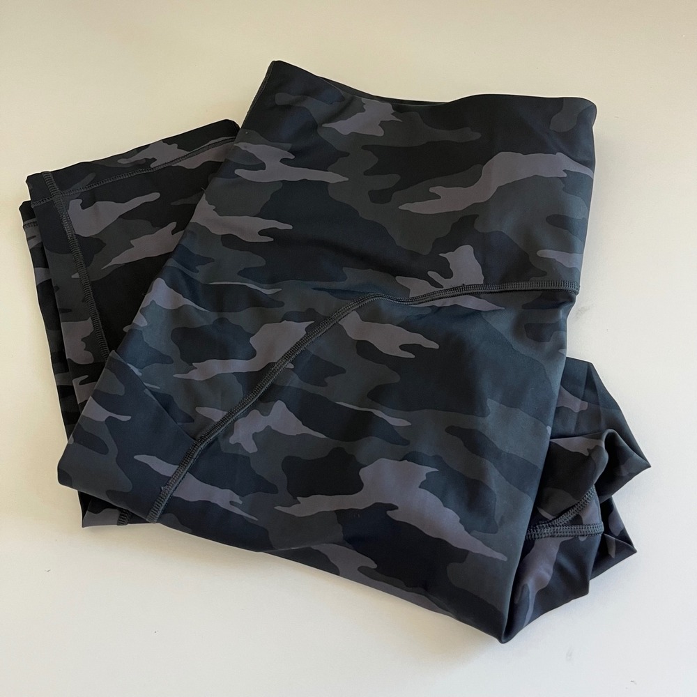 Athleta Ultimate Camo 7/8 Tight Leggings Black Gray 3X active workout